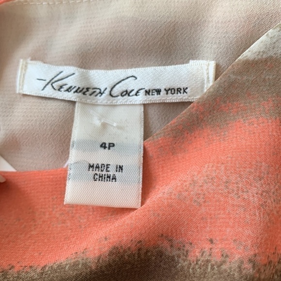 KENNETH COLE | Layered Coral and Brown Tank Top Size 4P - Picture 3 of 4